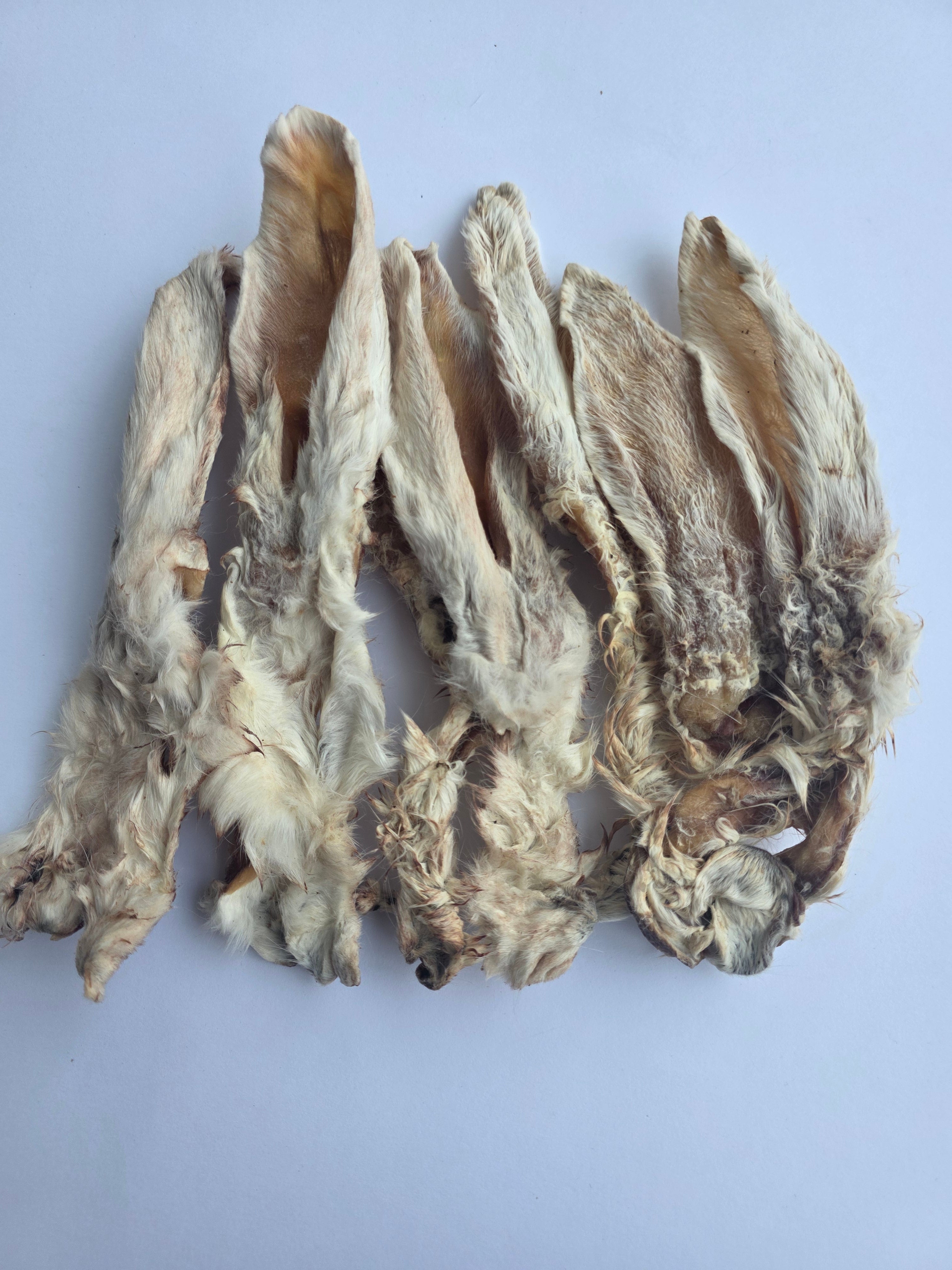 Džiovintos triušio ausys su kailiu, 100g