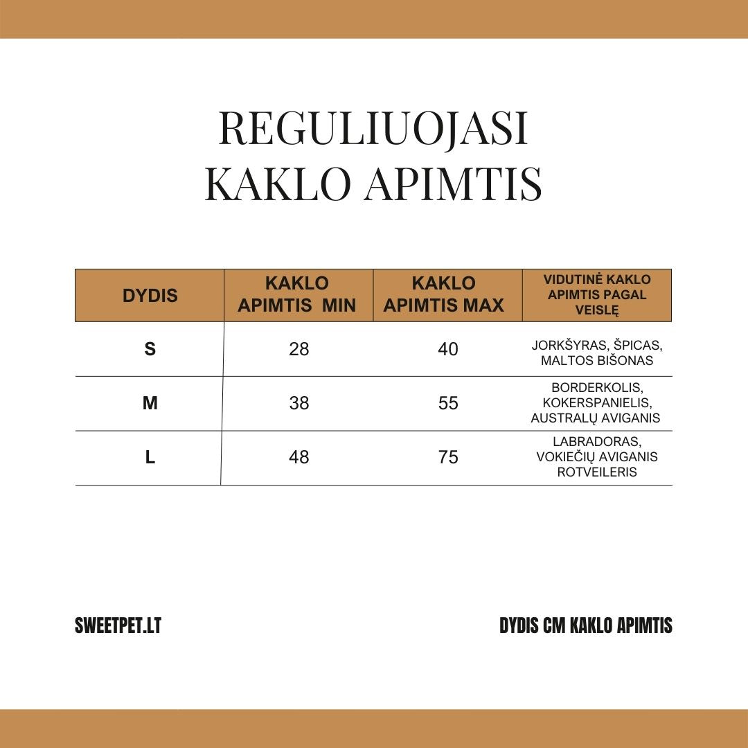 Reguliuojamas antkaklis dengtas PVC, Hexa, Juodas su raštu